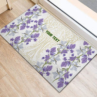 Custom Algeria Iris Floral White Rubber Doormat Africa Women’s Football Champion Series 2026