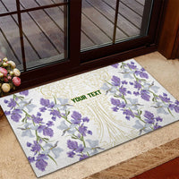Custom Algeria Iris Floral White Rubber Doormat Africa Women’s Football Champion Series 2026