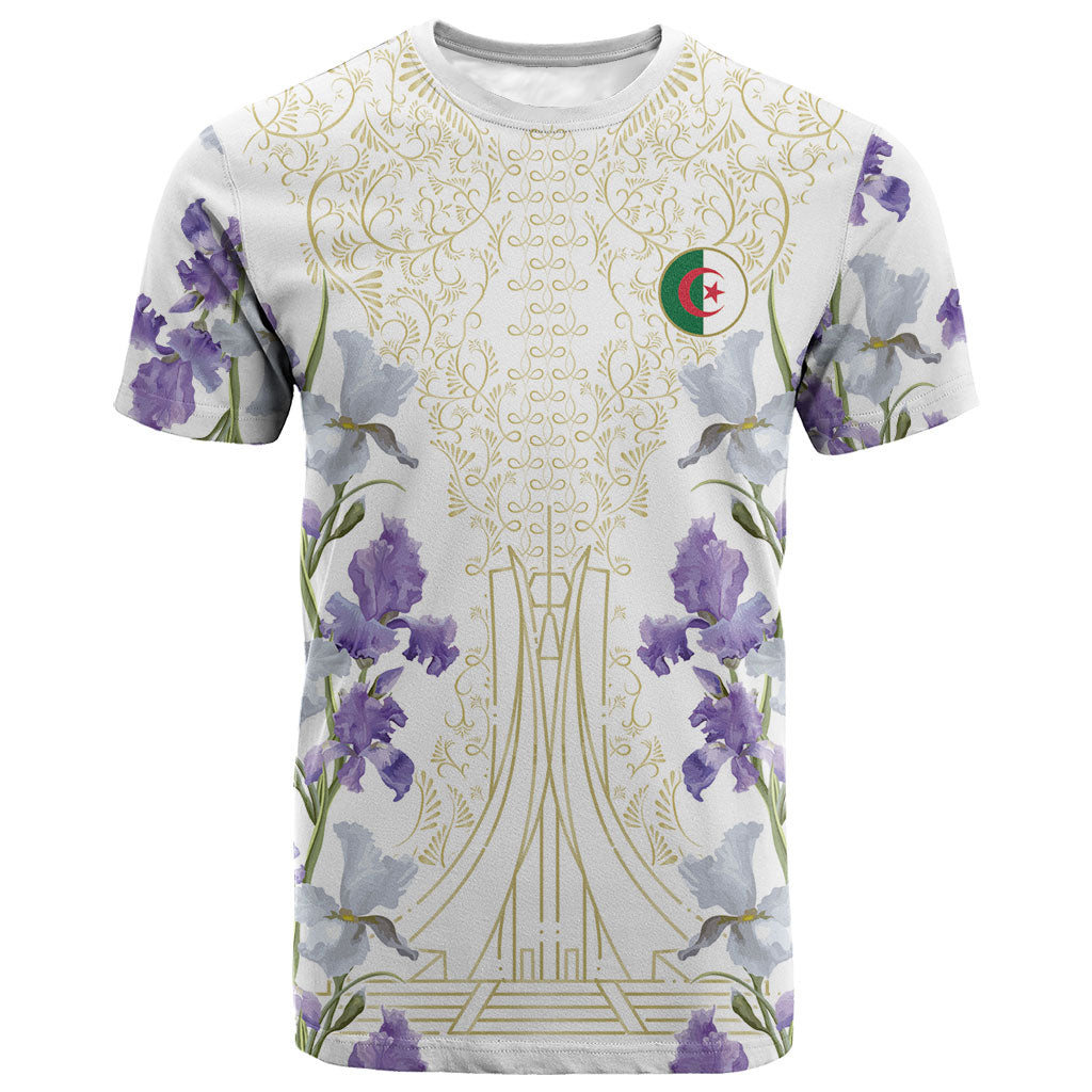 Custom Algeria Iris Floral White T shirt Africa Women’s Football Champion Series 2026