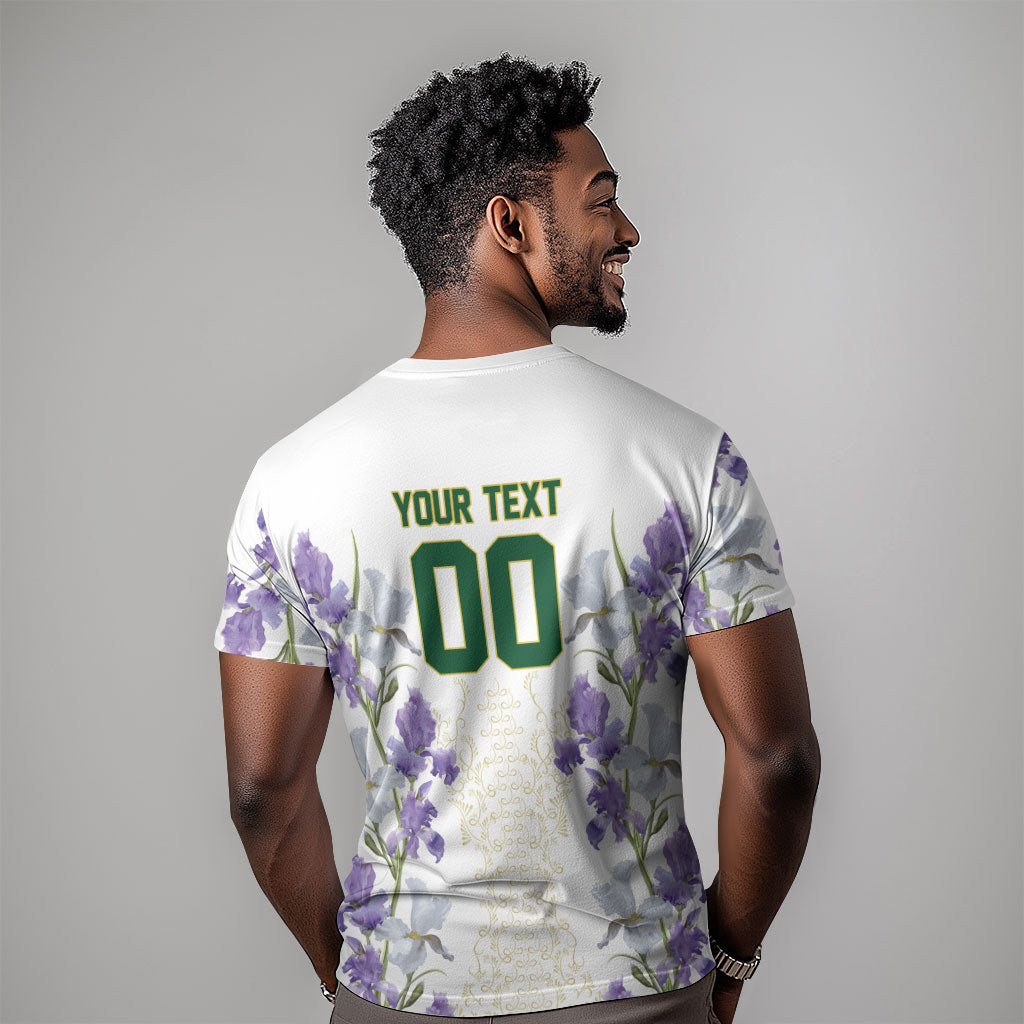 Custom Algeria Iris Floral White T shirt Africa Women’s Football Champion Series 2026