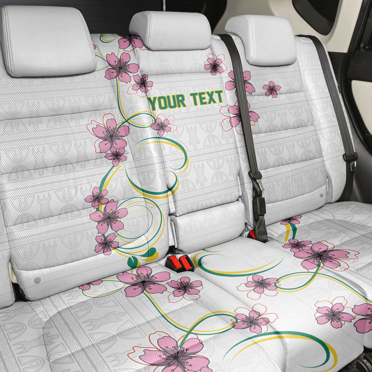 Custom Cameroon Red Stinkwood Floral Back Car Seat Cover Africa Women’s Football Champion Series 2026