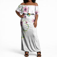 Custom Cameroon Red Stinkwood Floral Off Shoulder Maxi Dress Africa Women’s Football Champion Series 2026