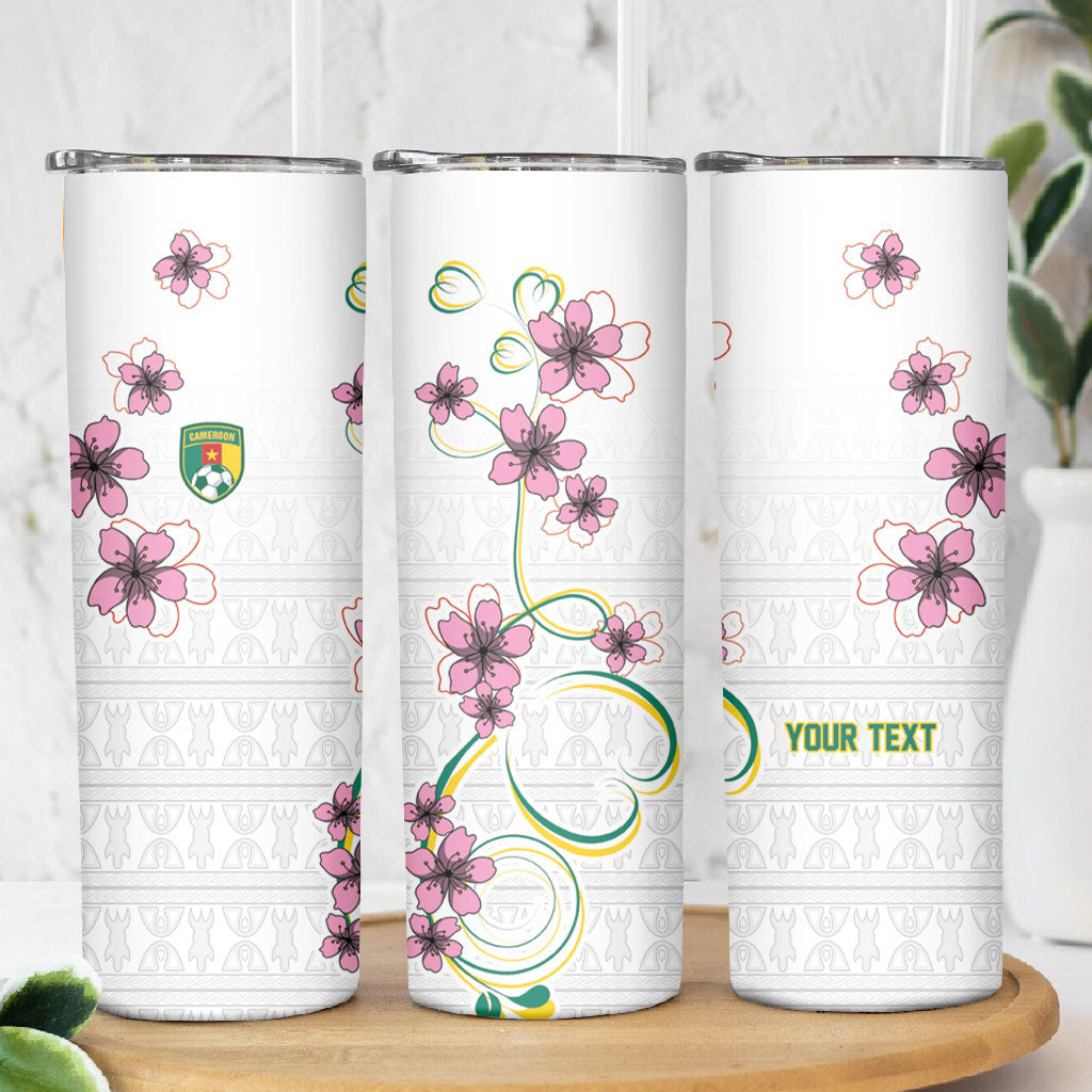 Custom Cameroon Red Stinkwood Floral Skinny Tumbler Africa Women’s Football Champion Series 2026