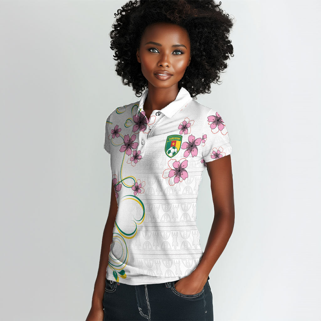 Custom Cameroon Red Stinkwood Floral Women Polo Shirt Africa Women’s Football Champion Series 2026