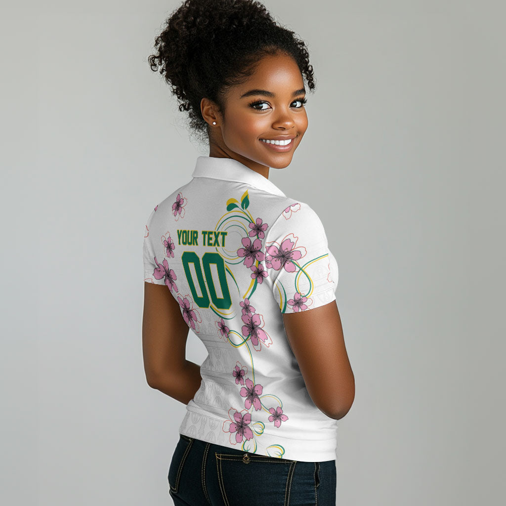Custom Cameroon Red Stinkwood Floral Women Polo Shirt Africa Women’s Football Champion Series 2026