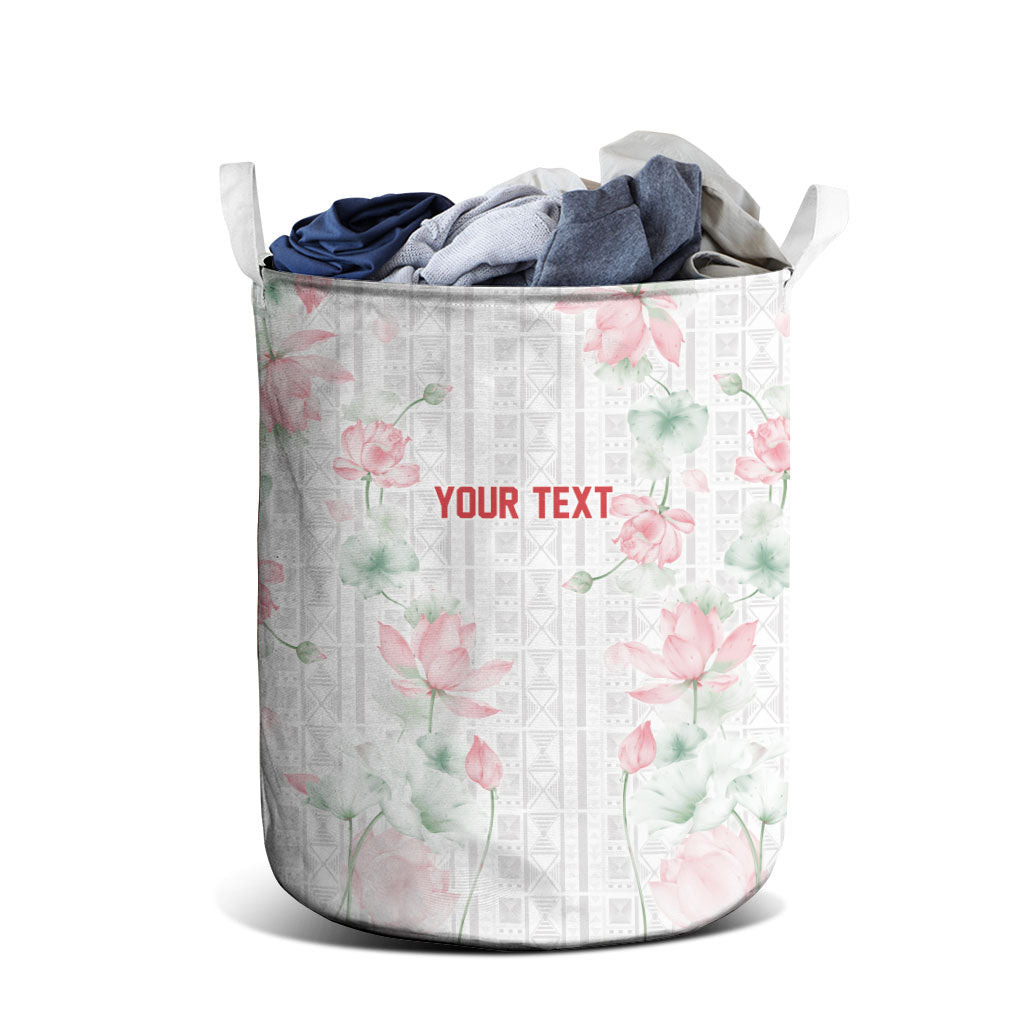Custom Malawi Lotus Floral Laundry Basket Africa Women’s Football Champion Series 2026