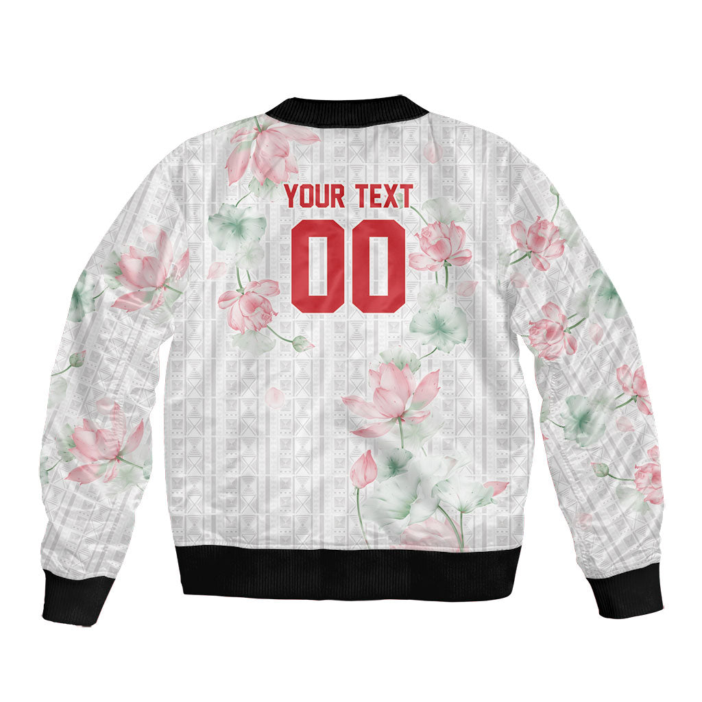 Custom Malawi Lotus Floral Bomber Jacket Africa Women’s Football Champion Series 2026