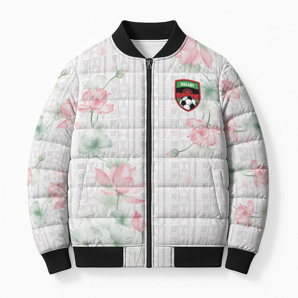 Custom Malawi Lotus Floral Bomber Puffer Jacket Africa Women’s Football Champion Series 2026