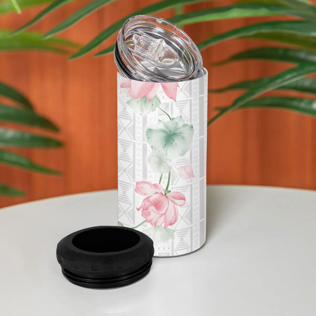 Custom Malawi Lotus Floral 4 in 1 Can Cooler Tumbler Africa Women’s Football Champion Series 2026