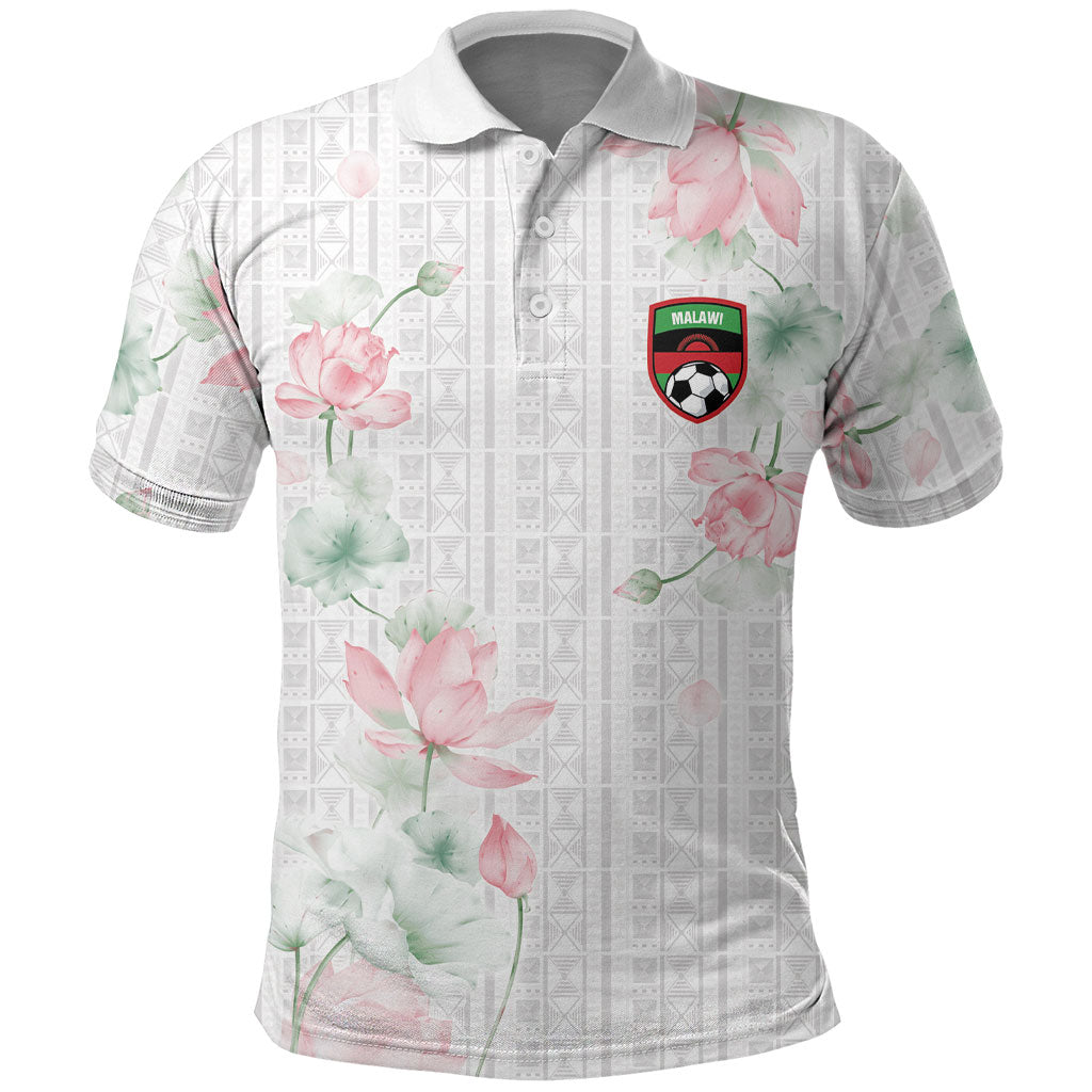 Custom Malawi Lotus Floral Polo Shirt Africa Women’s Football Champion Series 2026
