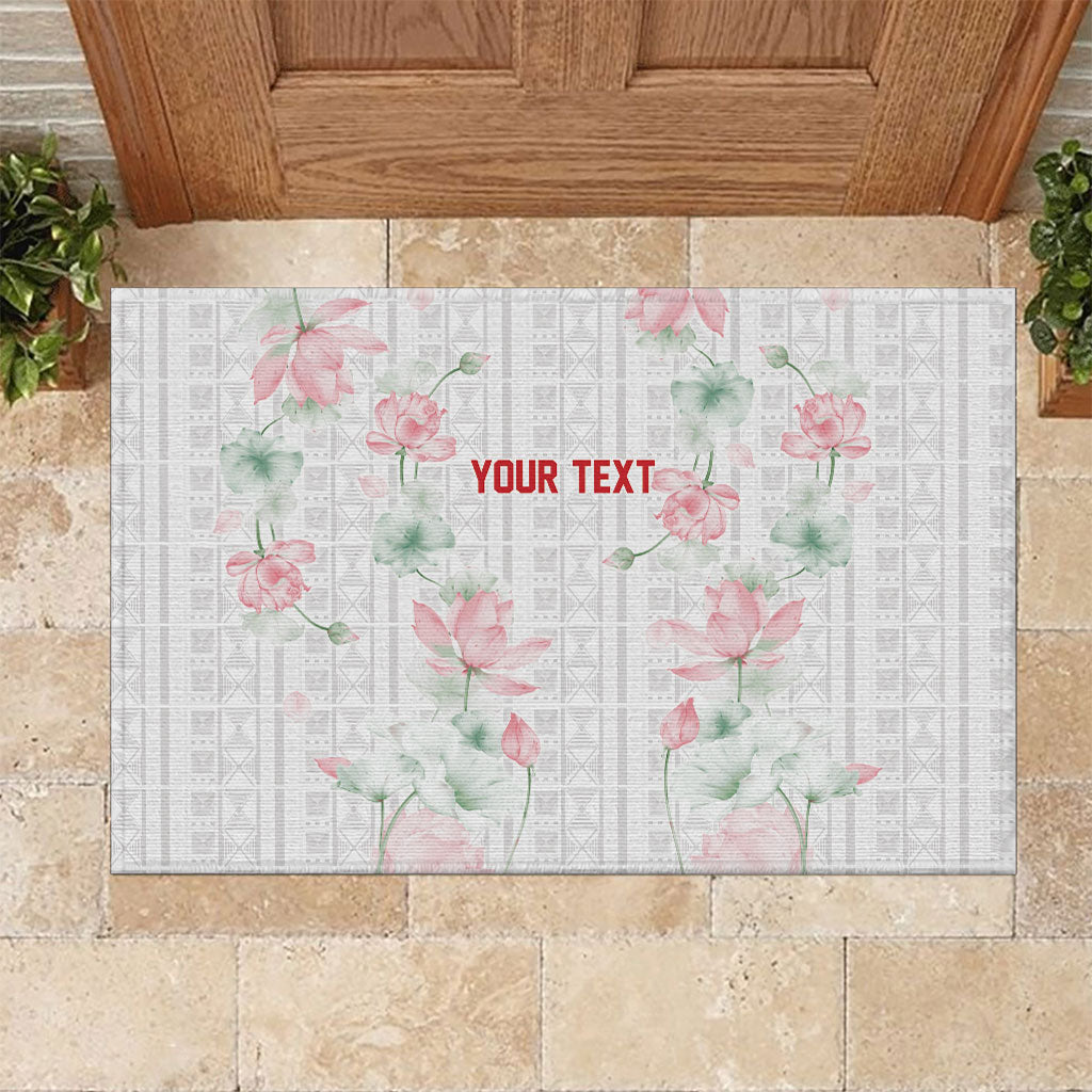 Custom Malawi Lotus Floral Rubber Doormat Africa Women’s Football Champion Series 2026