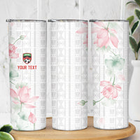 Custom Malawi Lotus Floral Skinny Tumbler Africa Women’s Football Champion Series 2026