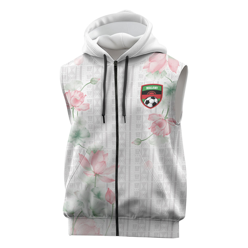 Custom Malawi Lotus Floral Sleeveless Zip Hoodie Africa Women’s Football Champion Series 2026