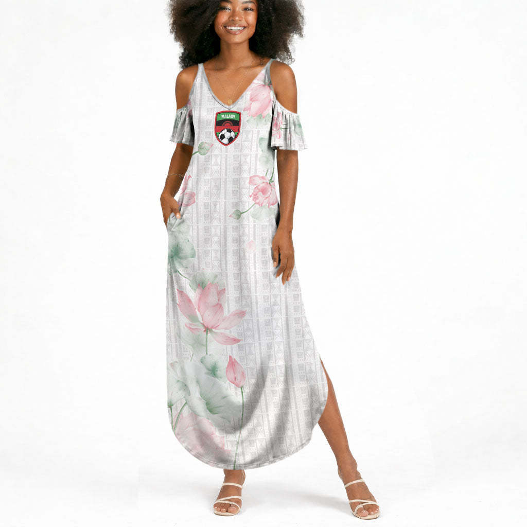 Custom Malawi Lotus Floral Summer Maxi Dress Africa Women’s Football Champion Series 2026