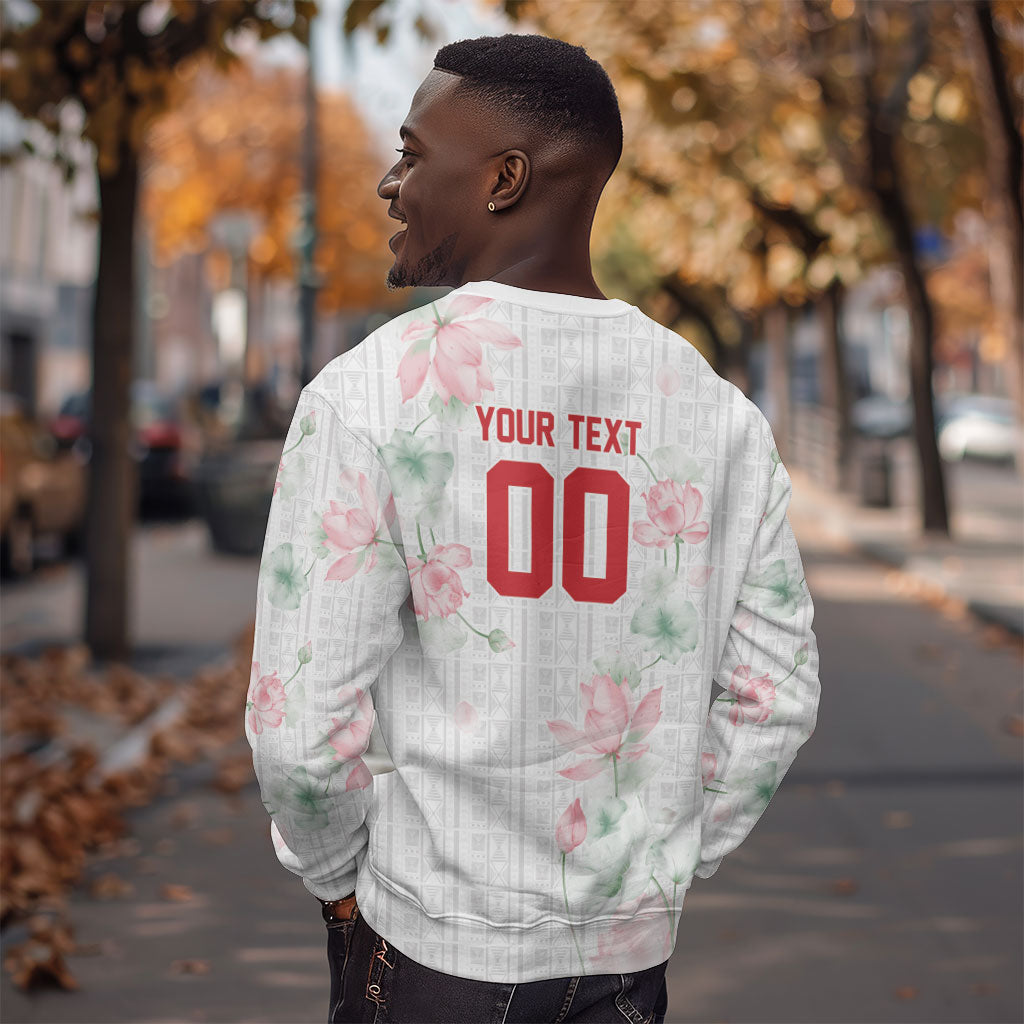 Custom Malawi Lotus Floral Sweatshirt Africa Women’s Football Champion Series 2026