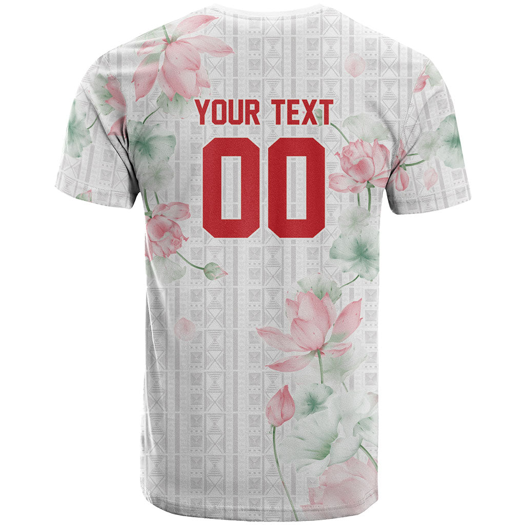 Custom Malawi Lotus Floral T shirt Africa Women’s Football Champion Series 2026