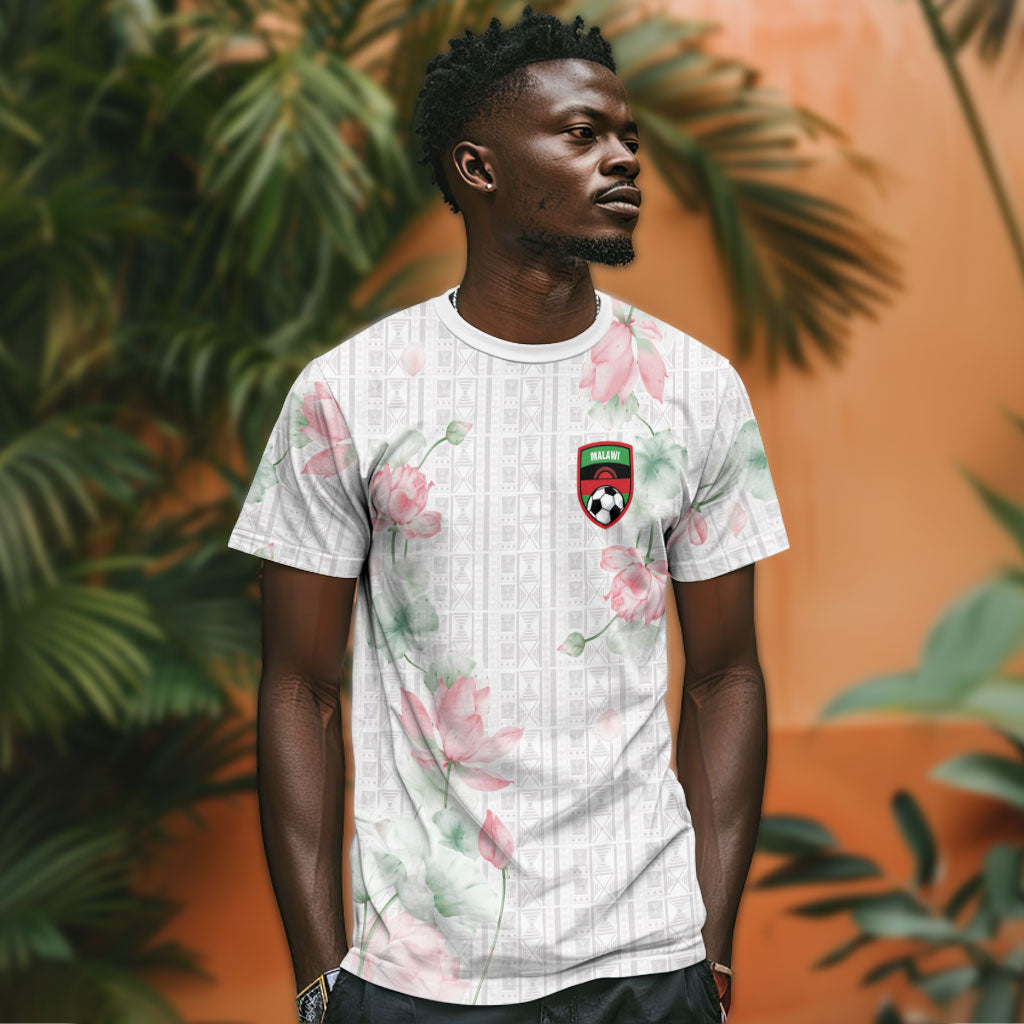 Custom Malawi Lotus Floral T shirt Africa Women’s Football Champion Series 2026