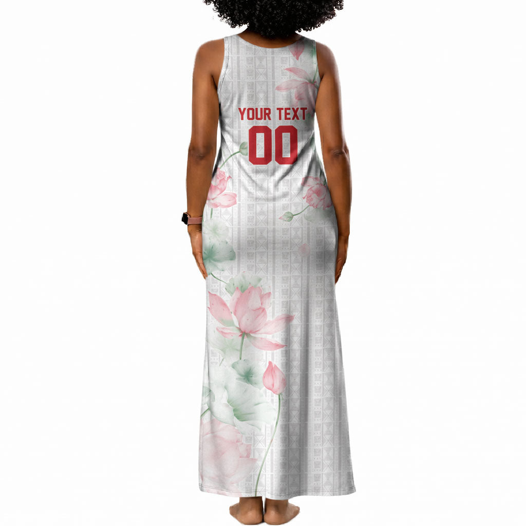 Custom Malawi Lotus Floral Tank Maxi Dress Africa Women’s Football Champion Series 2026