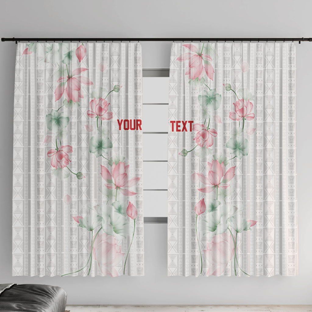 Custom Malawi Lotus Floral Window Curtain Africa Women’s Football Champion Series 2026
