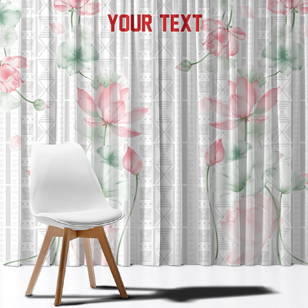 Custom Malawi Lotus Floral Window Curtain Africa Women’s Football Champion Series 2026