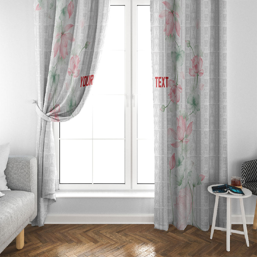 Custom Malawi Lotus Floral Window Curtain Africa Women’s Football Champion Series 2026