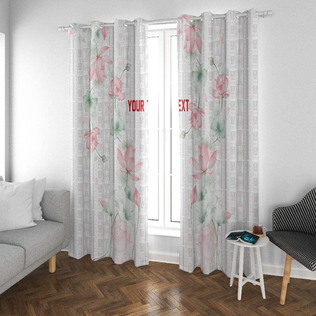 Custom Malawi Lotus Floral Window Curtain Africa Women’s Football Champion Series 2026