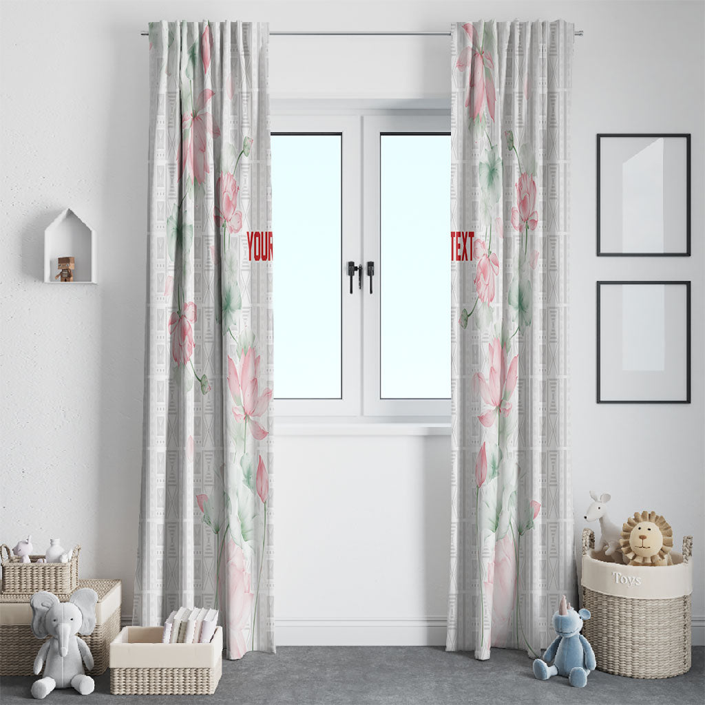 Custom Malawi Lotus Floral Window Curtain Africa Women’s Football Champion Series 2026