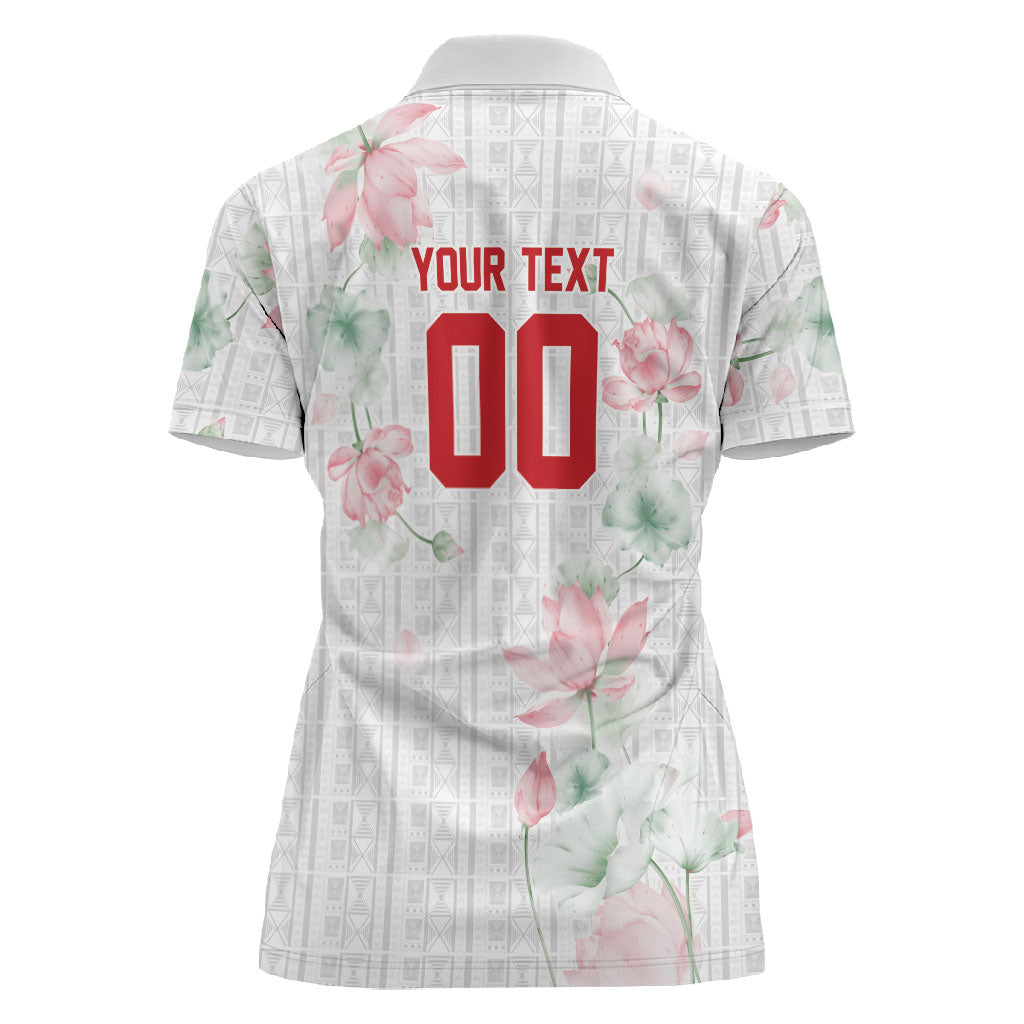 Custom Malawi Lotus Floral Women Polo Shirt Africa Women’s Football Champion Series 2026