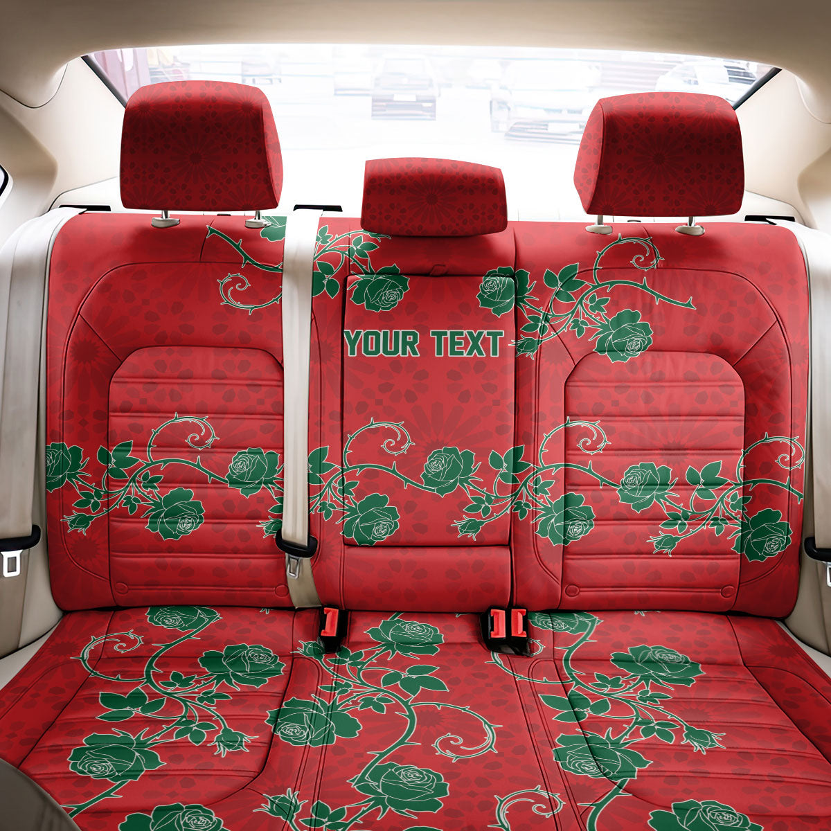 Custom Morocco Desert Rose Floral Back Car Seat Cover Africa Women’s Football Champion Series 2026