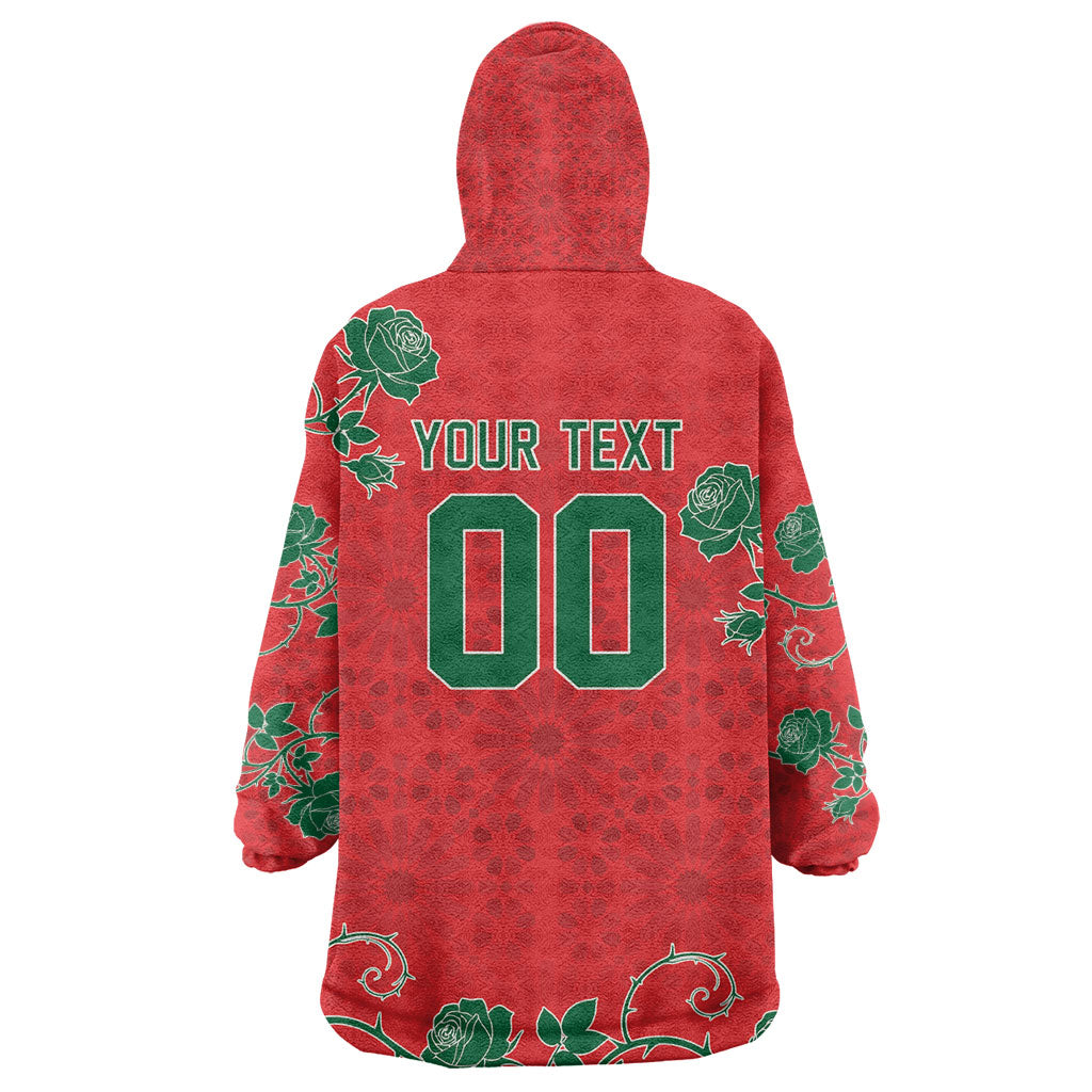 Custom Morocco Desert Rose Floral Kid Wearable Blanket Hoodie Africa Women’s Football Champion Series 2026