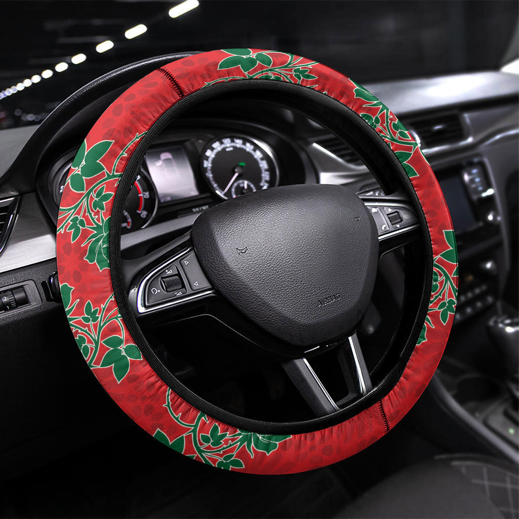 Morocco Desert Rose Floral Steering Wheel Cover Africa Women’s Football Champion Series 2026