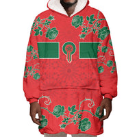Custom Morocco Desert Rose Floral Wearable Blanket Hoodie Africa Women’s Football Champion Series 2026