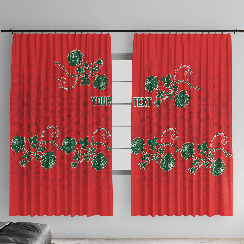 Custom Morocco Desert Rose Floral Window Curtain Africa Women’s Football Champion Series 2026