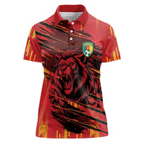 Custom Cameroon Red Lion Women Polo Shirt Africa Football Champion Series 2026