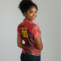 Custom Cameroon Red Lion Women Polo Shirt Africa Football Champion Series 2026