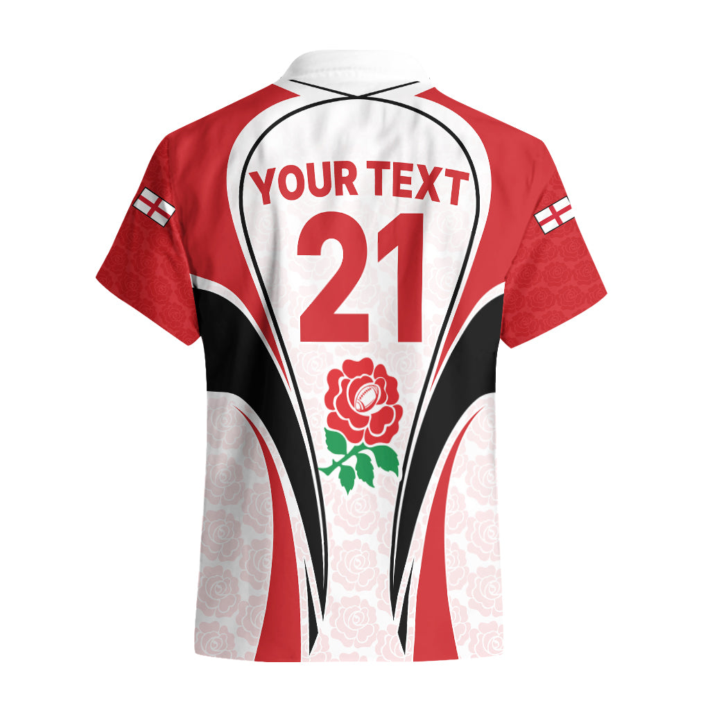 Custom England Rugby Hawaiian Shirt Come On Red Rose Word Cup 2023 - Wonder Print Shop