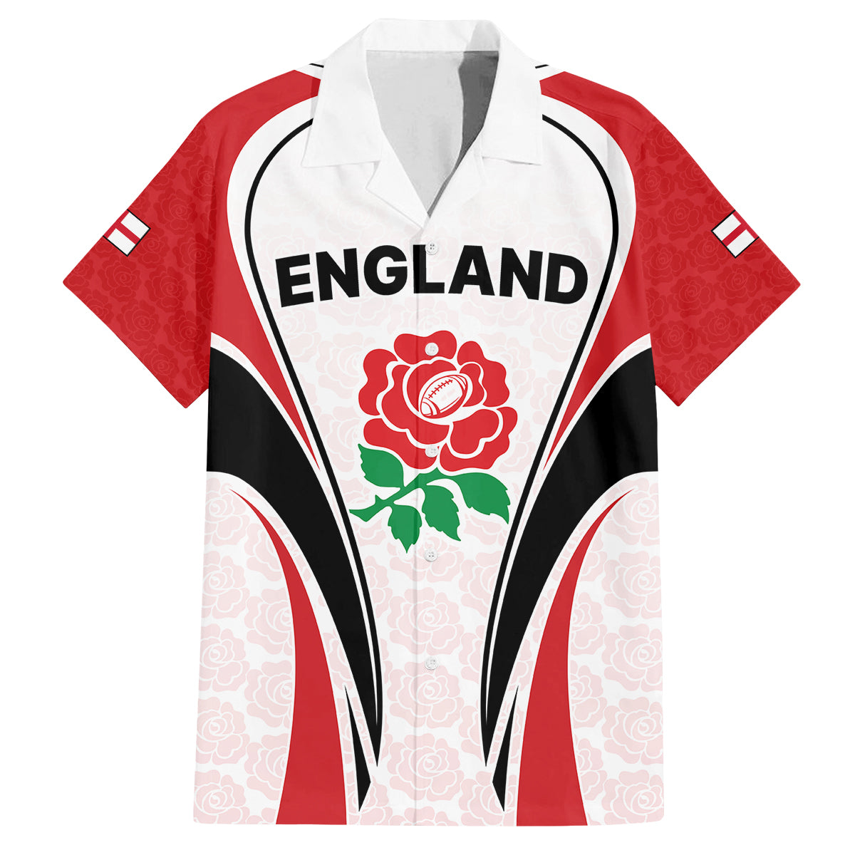 Custom England Rugby Kid Hawaiian Shirt Come On Red Rose Word Cup 2023 - Wonder Print Shop