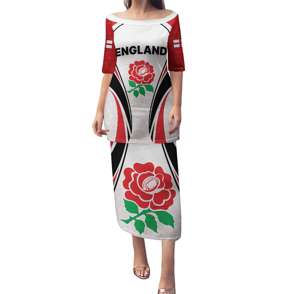 Custom England Rugby Puletasi Come On Red Rose Word Cup 2023 - Wonder Print Shop