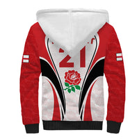 Custom England Rugby Sherpa Hoodie Come On Red Rose Word Cup 2023 - Wonder Print Shop