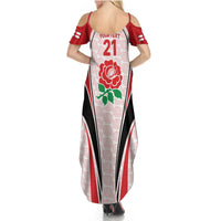 Custom England Rugby Summer Maxi Dress Come On Red Rose Word Cup 2023 - Wonder Print Shop