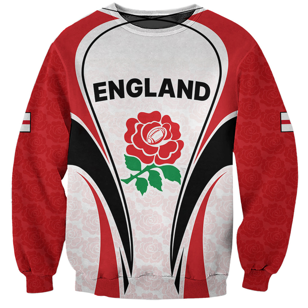 Custom England Rugby Sweatshirt Come On Red Rose Word Cup 2023 - Wonder Print Shop