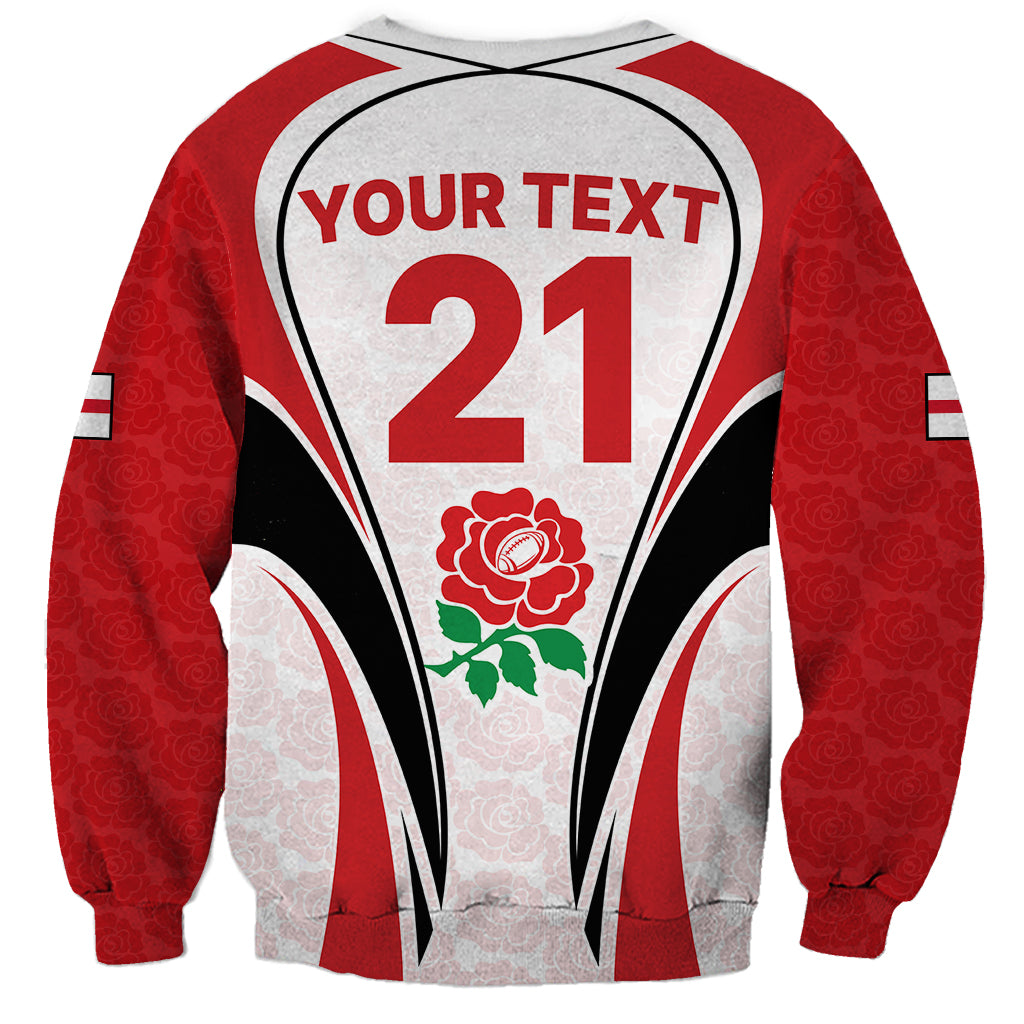 Custom England Rugby Sweatshirt Come On Red Rose Word Cup 2023 - Wonder Print Shop