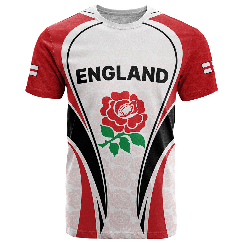 Custom England Rugby T Shirt Come On Red Rose Word Cup 2023 - Wonder Print Shop