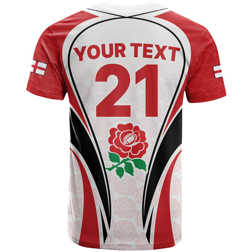Custom England Rugby T Shirt Come On Red Rose Word Cup 2023 - Wonder Print Shop