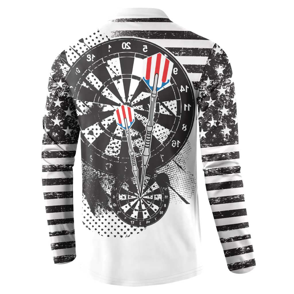 USA Darts Button Sweatshirt American Bald Eagle with Grunge Style LT9 - Wonder Print Shop