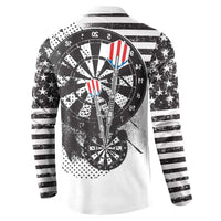 USA Darts Button Sweatshirt American Bald Eagle with Grunge Style LT9 - Wonder Print Shop
