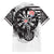 USA Darts Family Matching Off The Shoulder Long Sleeve Dress and Hawaiian Shirt American Bald Eagle with Grunge Style - Wonder Print Shop