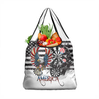 USA Darts Grocery Bag American Bald Eagle with Grunge Style