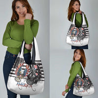 USA Darts Grocery Bag American Bald Eagle with Grunge Style