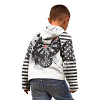 USA Darts Kid Hoodie American Bald Eagle with Grunge Style - Wonder Print Shop